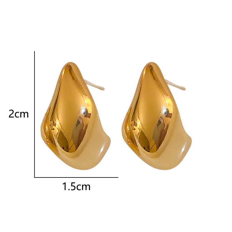 1 Piece Simple Style Water Droplets Alloy Ear Studs display picture 5