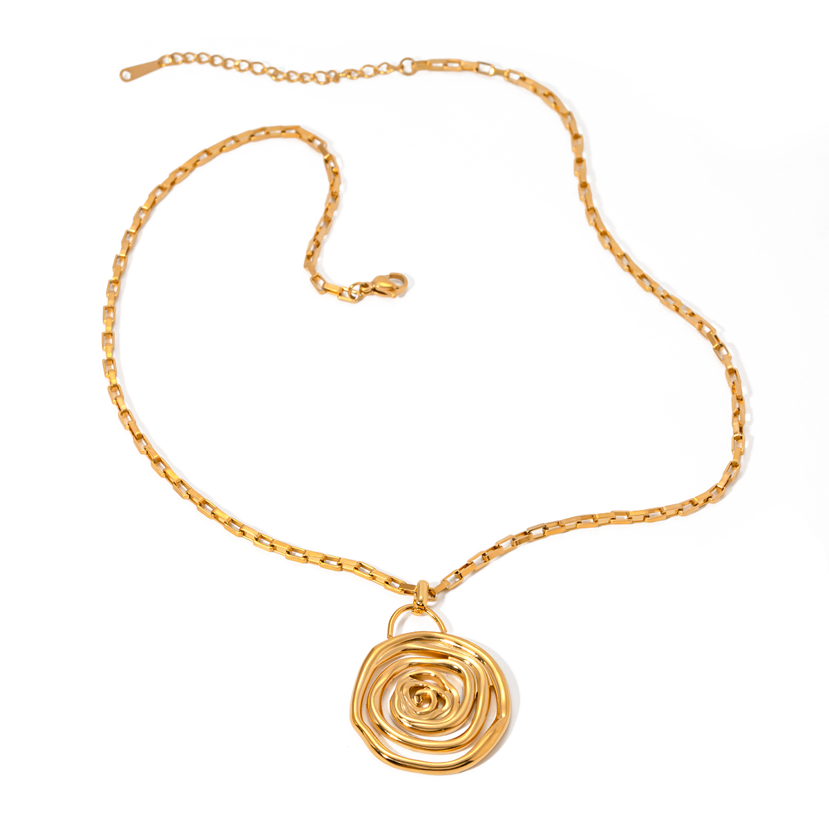 Acier Inoxydable 304 Plaqué Or 18K Style IG De Base Style Classique Spirale Pendentif display picture 1