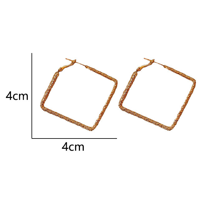 1 Pair Casual Modern Style Rhombus Copper Earrings display picture 7