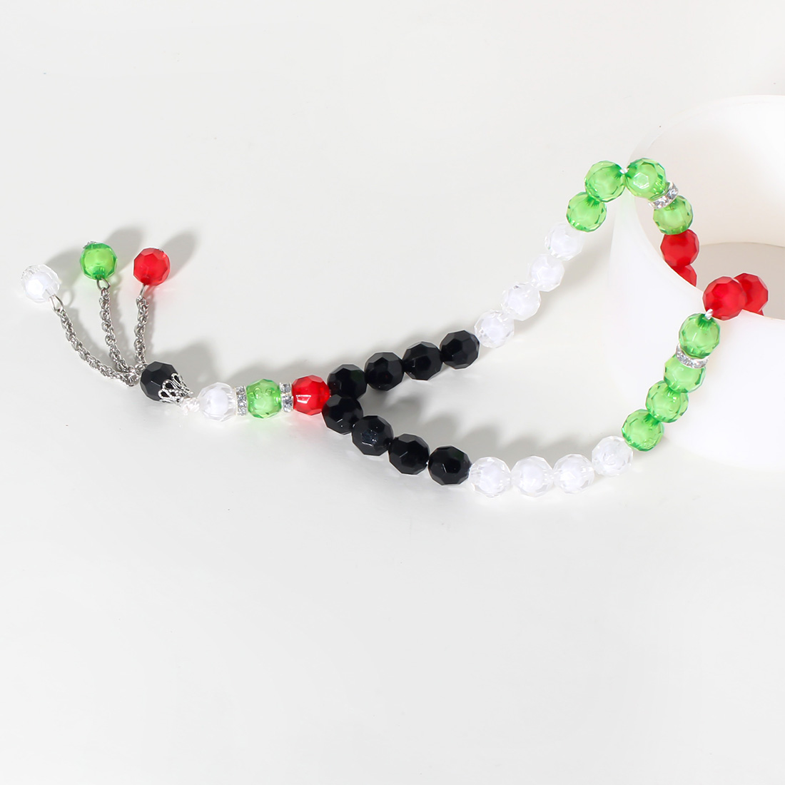 Classical Retro Round Color Block Resin Beaded Unisex Rosary display picture 4