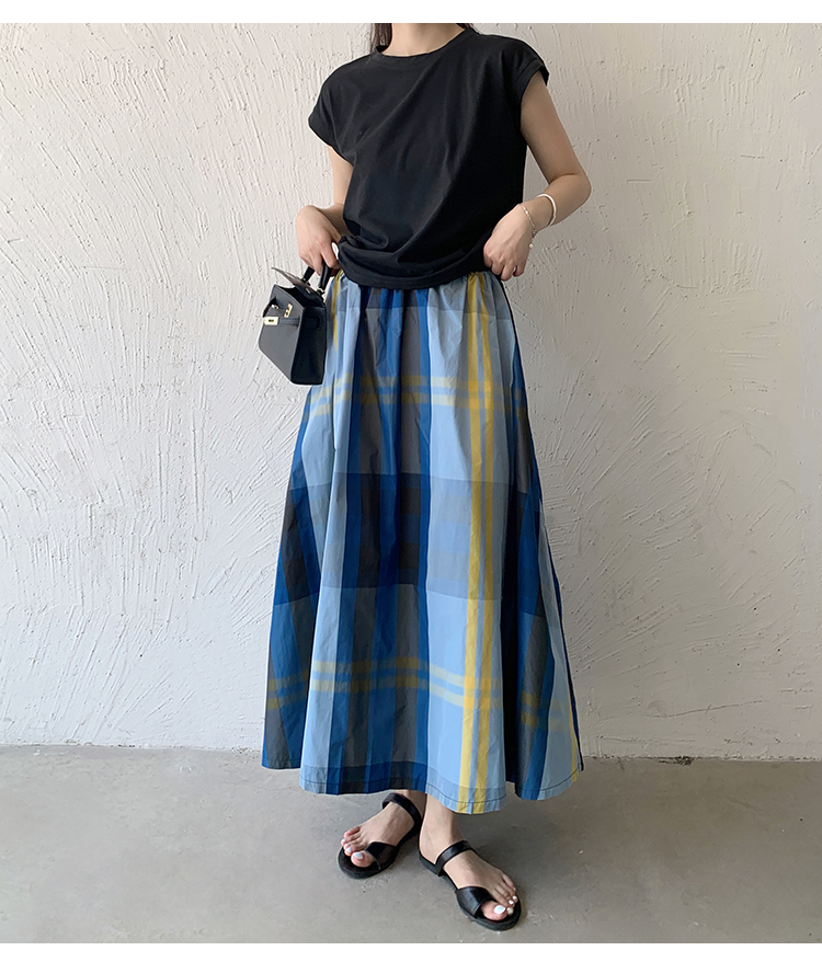 Sommer Retro Klassischer Stil Farbblock Polyester Midi-Kleid Röcke display picture 2