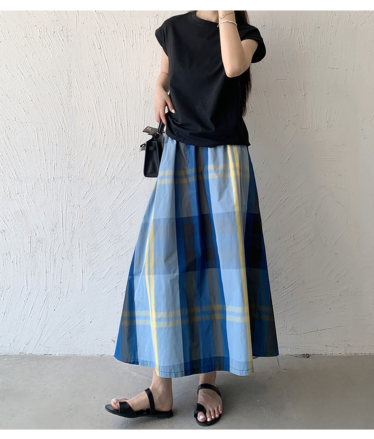 Sommer Retro Klassischer Stil Farbblock Polyester Midi-Kleid Röcke display picture 7