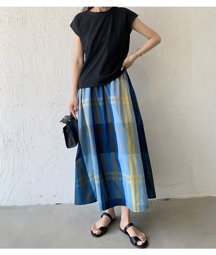 Sommer Retro Klassischer Stil Farbblock Polyester Midi-Kleid Röcke display picture 4