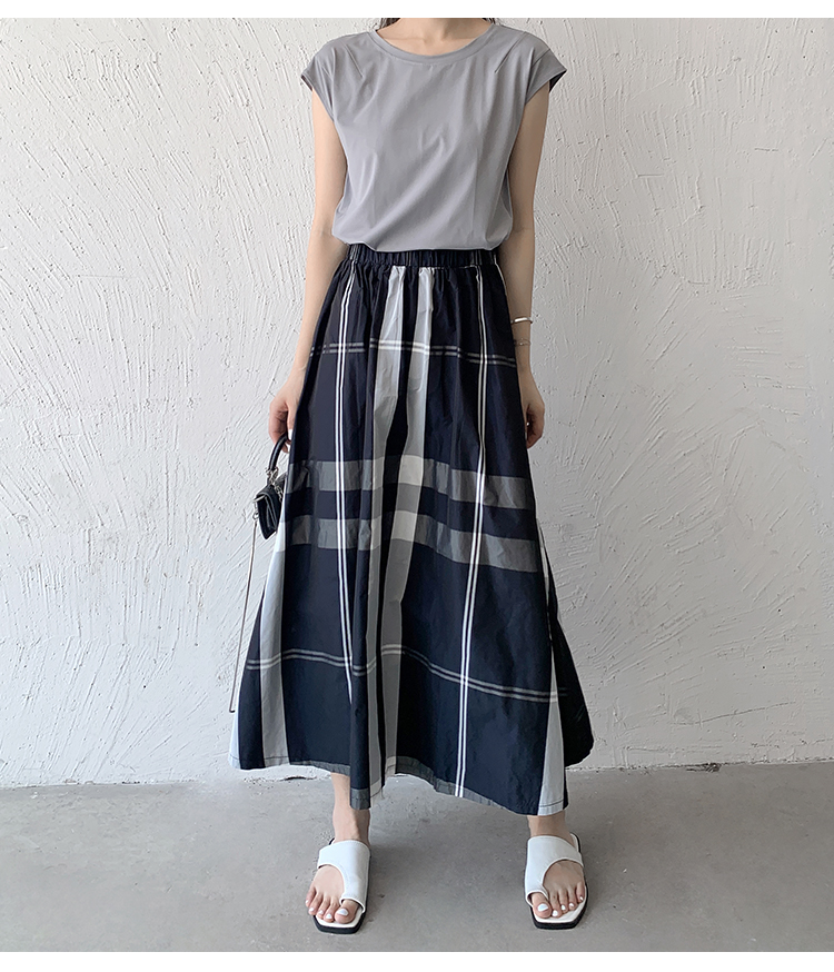 Summer Retro Classic Style Color Block Polyester Midi Dress Skirts display picture 21