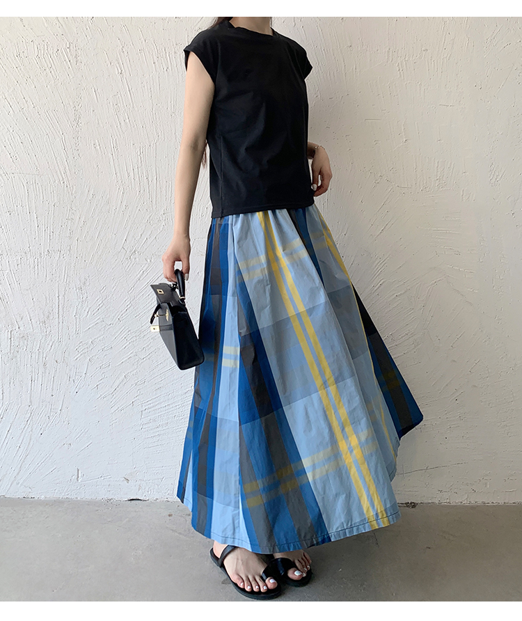Summer Retro Classic Style Color Block Polyester Midi Dress Skirts display picture 55