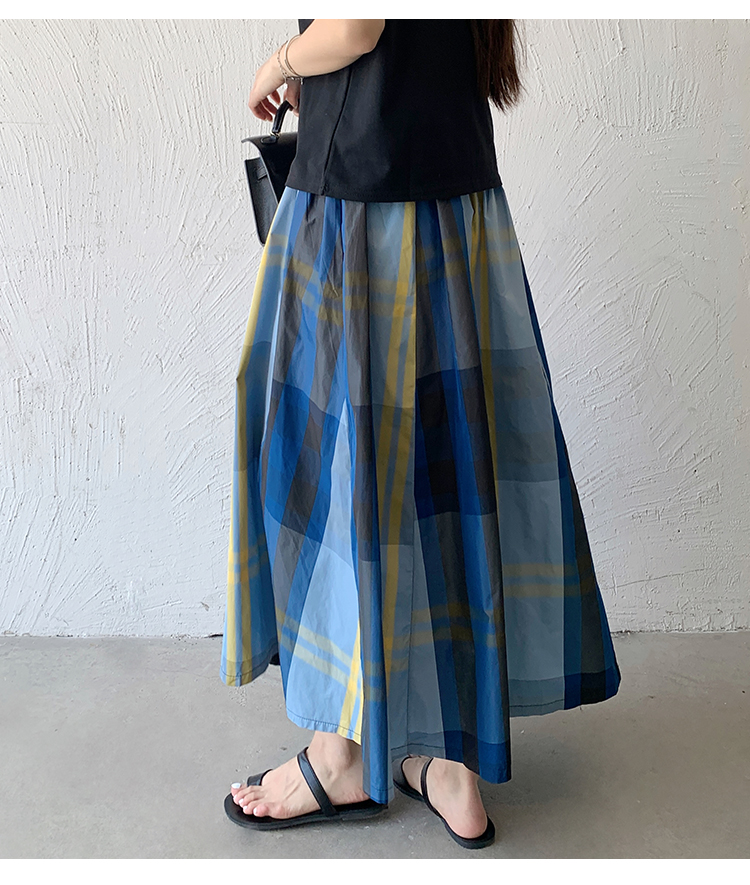 Sommer Retro Klassischer Stil Farbblock Polyester Midi-Kleid Röcke display picture 24