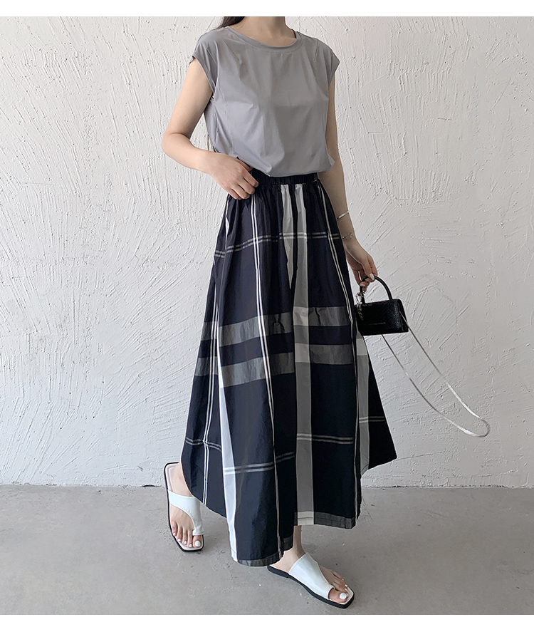 Summer Retro Classic Style Color Block Polyester Midi Dress Skirts display picture 30