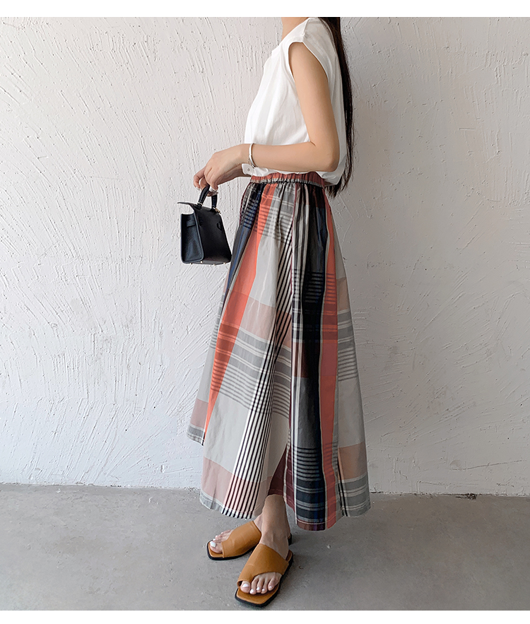 Sommer Retro Klassischer Stil Farbblock Polyester Midi-Kleid Röcke display picture 42