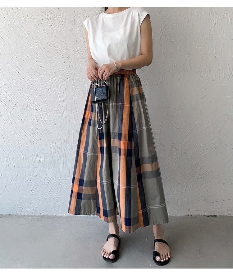 Sommer Retro Klassischer Stil Farbblock Polyester Midi-Kleid Röcke display picture 31