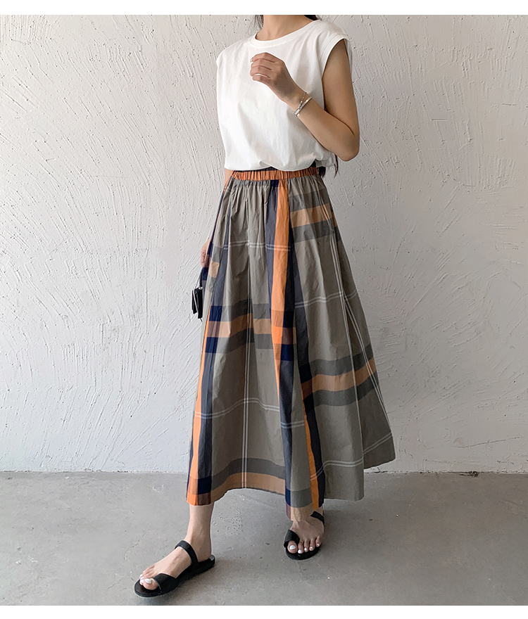 Summer Retro Classic Style Color Block Polyester Midi Dress Skirts display picture 72