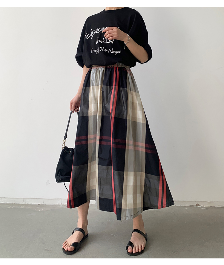Sommer Retro Klassischer Stil Farbblock Polyester Midi-Kleid Röcke display picture 8