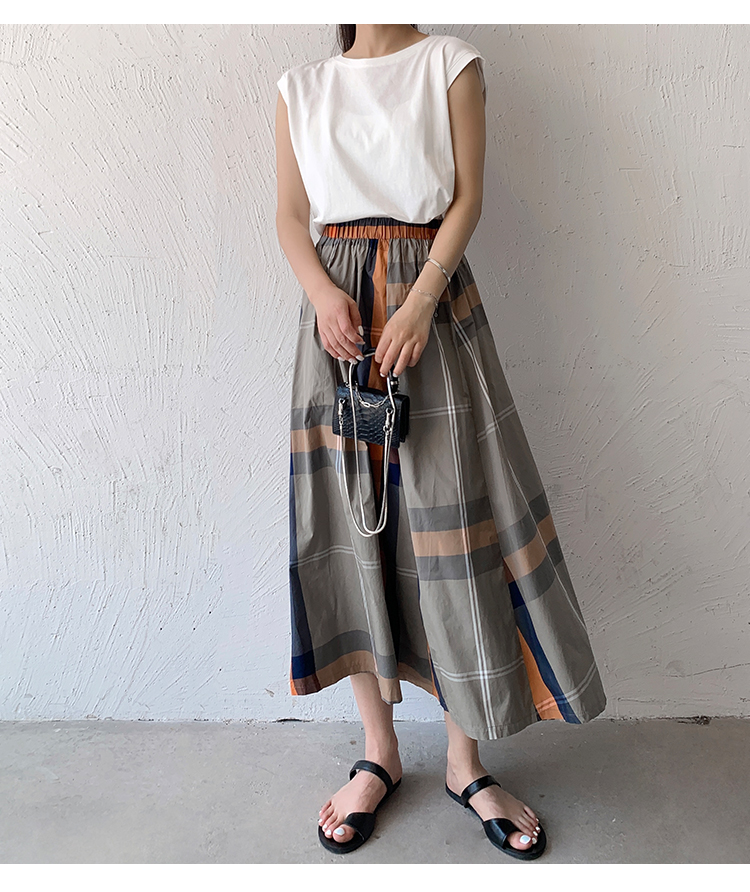 Sommer Retro Klassischer Stil Farbblock Polyester Midi-Kleid Röcke display picture 12