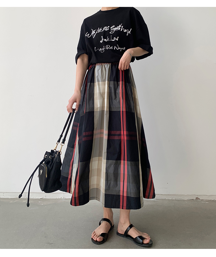 Sommer Retro Klassischer Stil Farbblock Polyester Midi-Kleid Röcke display picture 16