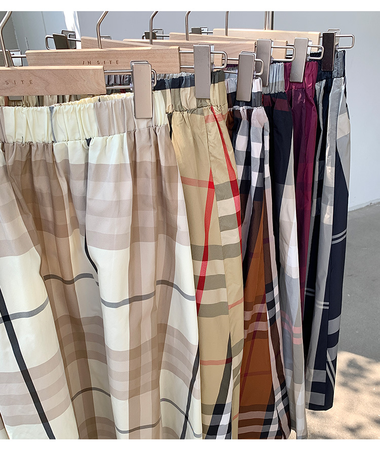 L'Été Rétro Style Classique Bloc De Couleur Polyester Robe Mi-Longue Jupes display picture 37