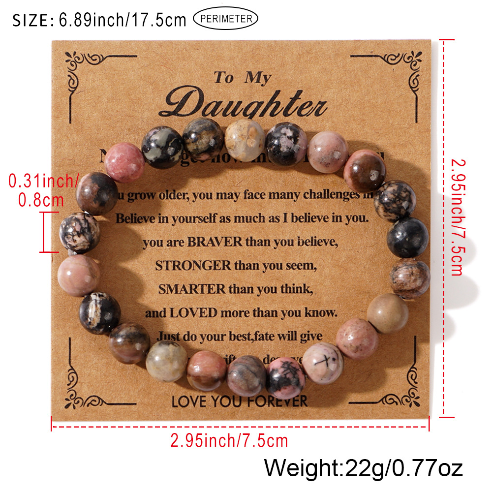 Vacation Round Semi-precious Stone Beaded Handmade Unisex Bracelets display picture 10