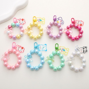 Cute Bear Heart Shape Arylic Plating Keychain display picture 4