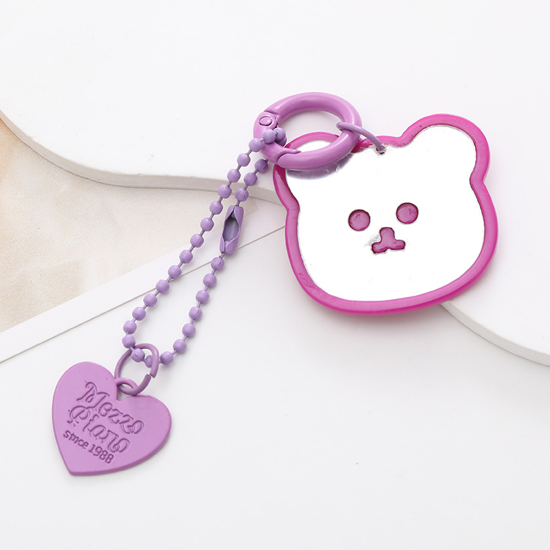 Cute Bear Heart Shape Arylic Plating Keychain display picture 22