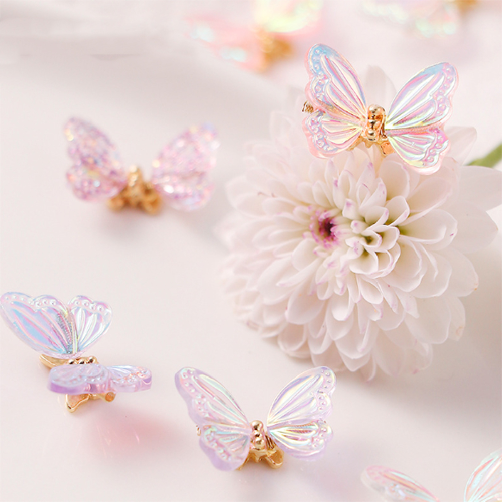 Princess Cute Butterfly Bow Knot Zinc Alloy Nail Decoration Accessories 6 Pieces display picture 6