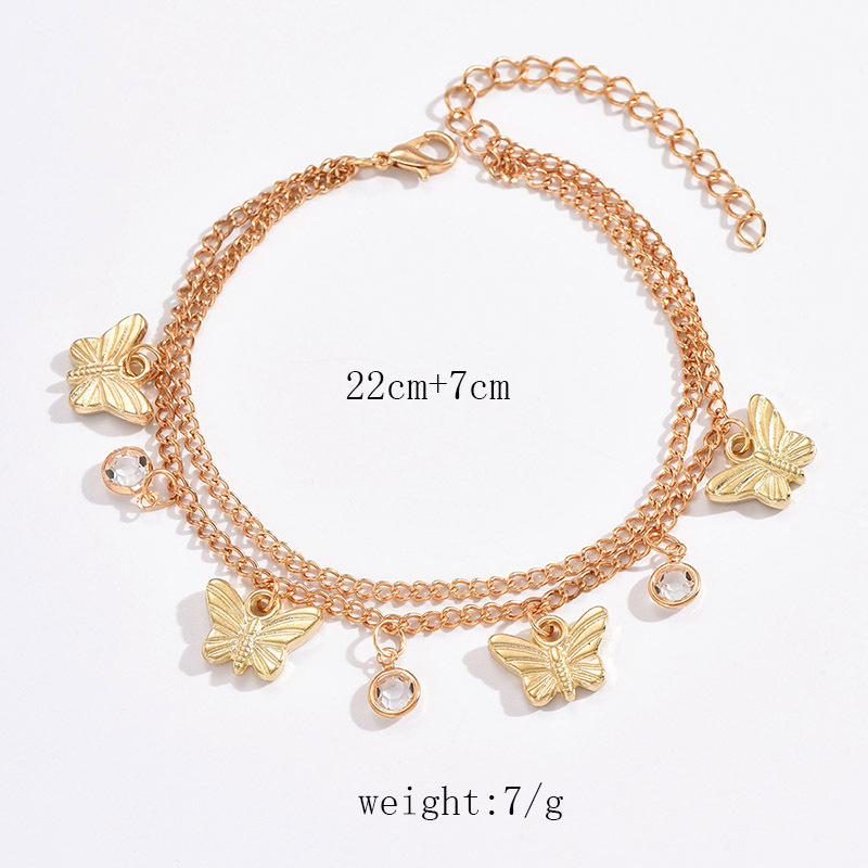 Simple Style Butterfly Zinc Alloy Women's Anklet display picture 2