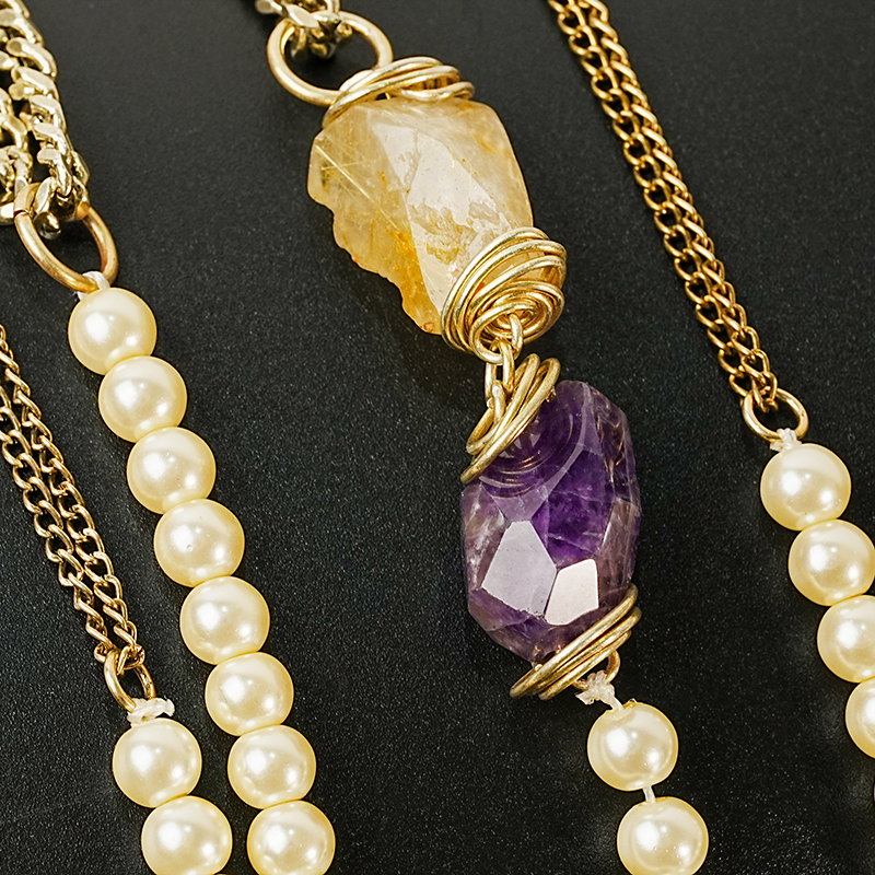 Einfacher Stil Klassischer Stil Einfarbig Kupfer Perlen Überzug Vergoldet Frau Pulloverkette display picture 4