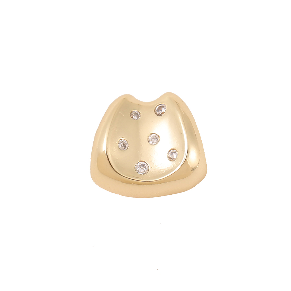 1 Stück 15*13mm 8,5*4,5mm Kupfer Zirkon 18 Karat Vergoldet Irregulär Poliert Perlen display picture 6