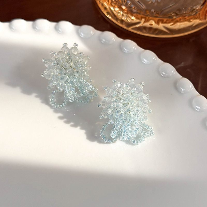 1 Paire Style Simple Style Classique Artistique Les Feux D'Artifices Perlé Plastique Boucles D'Oreilles display picture 4