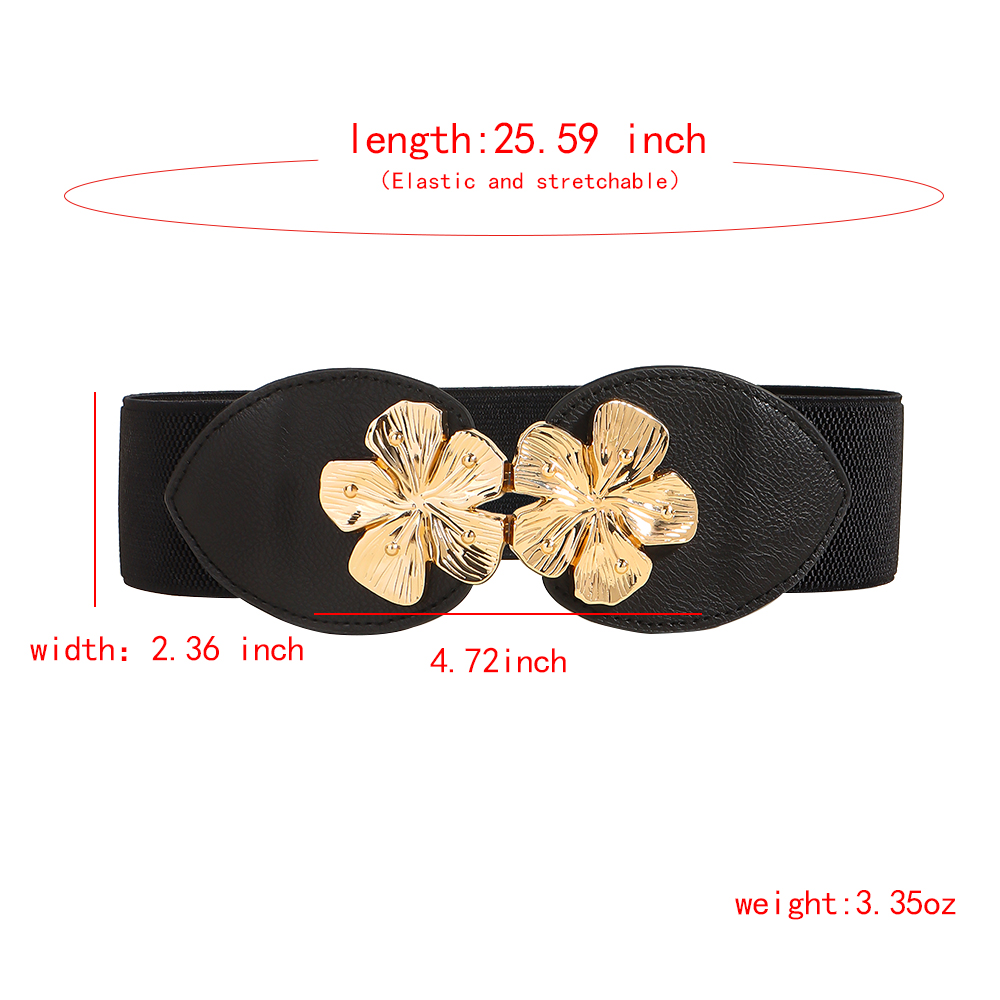 Simple Style Classic Style Solid Color Pu Leather Metal Button Artificial Leather Women's Leather Belts display picture 2