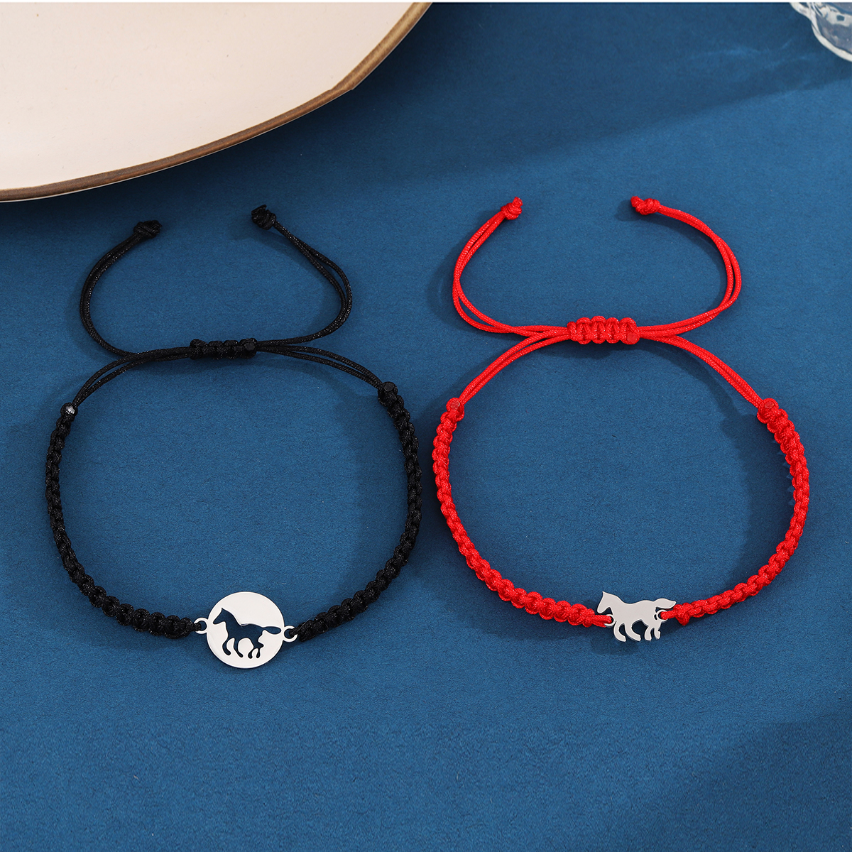 Décontractée Style Simple Cheval Acier Inoxydable 304 Nylon Coupler Bracelets display picture 3