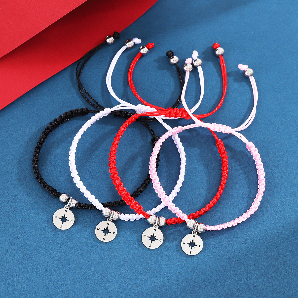 Casual Basic Classic Style Compass 304 Stainless Steel Nylon Unisex Bracelets display picture 6