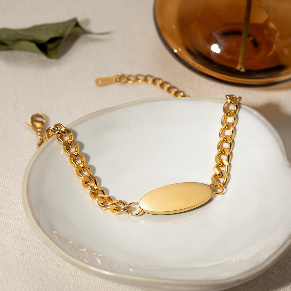 Edelstahl 304 18 Karat Vergoldet IG-Stil Einfacher Stil Oval Afrikanische Jade Armbänder display picture 2