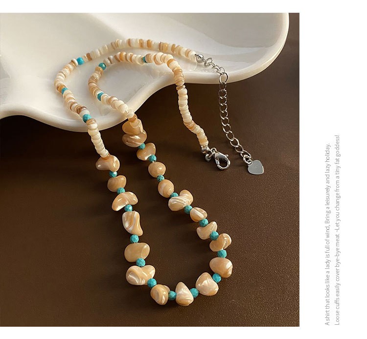 Titan Stahl Elegant Marine-Stil Strand Perlen Geometrisch Halskette display picture 5