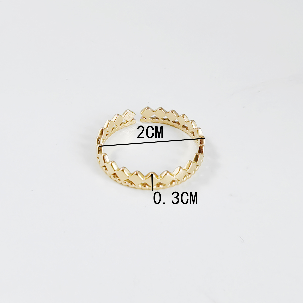 Titan Stahl 14 Karat Vergoldet Lässig Einfacher Stil Überzug Aushöhlen Blätter Einfarbig Offener Ring display picture 1