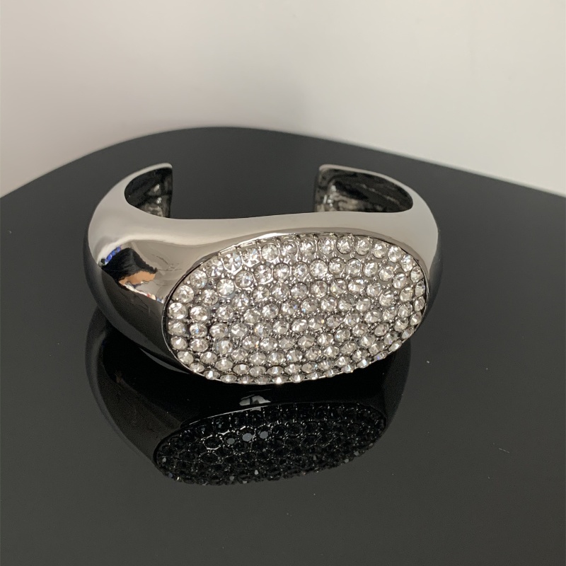 Le Cuivre Plaqué Or Plaqué Argent Style Vintage À La Française Incruster Géométrique Strass Bracelet display picture 16