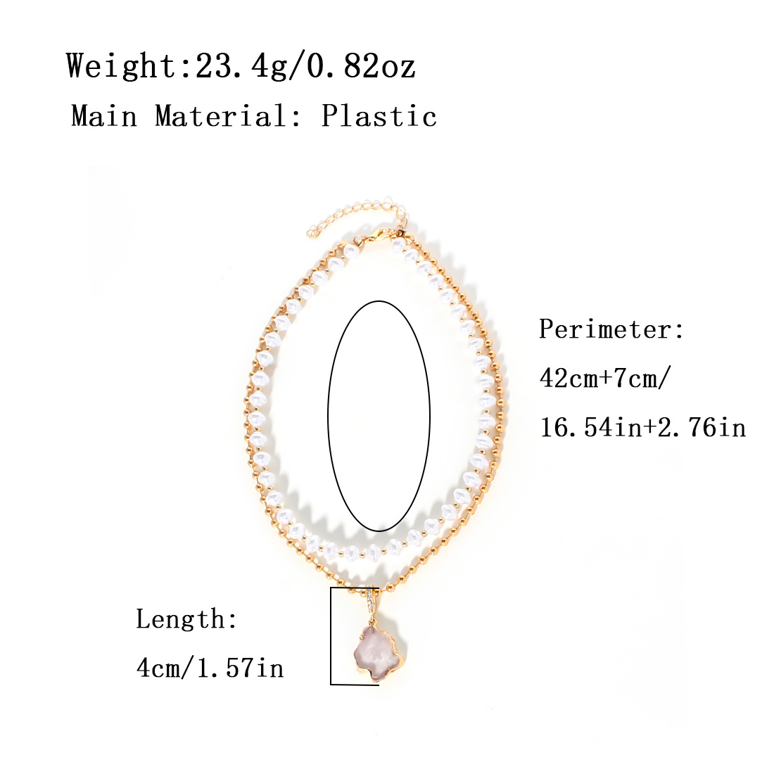 Wholesale Jewelry Retro Irregular Plastic Iron Layered Necklaces display picture 1