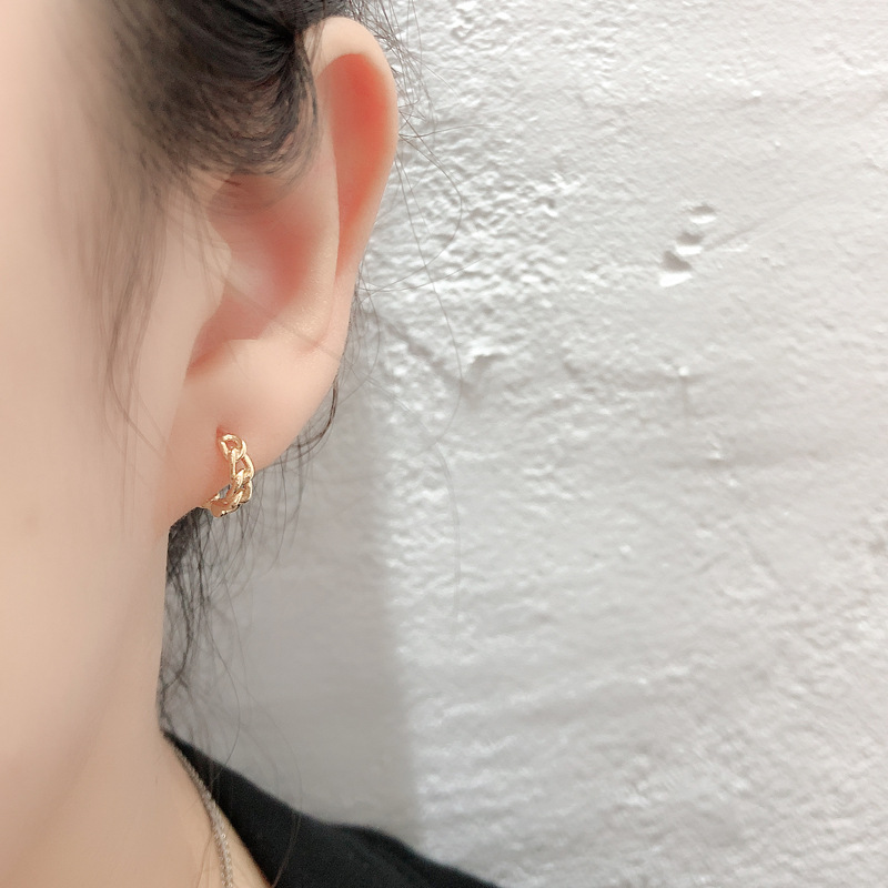 1 Pair Vacation Simple Style Solid Color Plating Sterling Silver White Gold Plated Gold Plated Earrings display picture 2