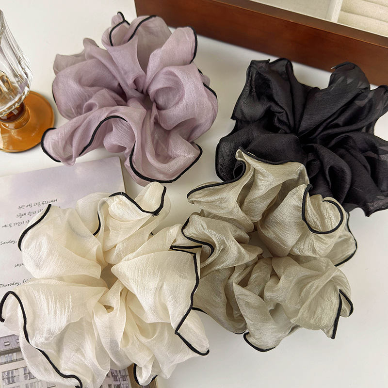 Women's Elegant Romantic Solid Color Chiffon Hair Tie display picture 3