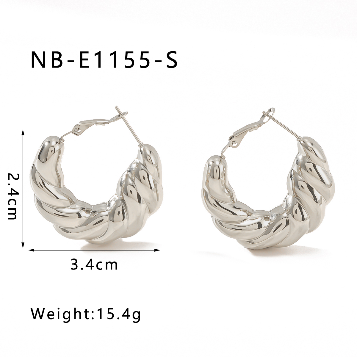 1 Pair IG Style Vintage Style Simple Style U Shape Simple 304 Stainless Steel 18K Gold Plated Earrings display picture 1