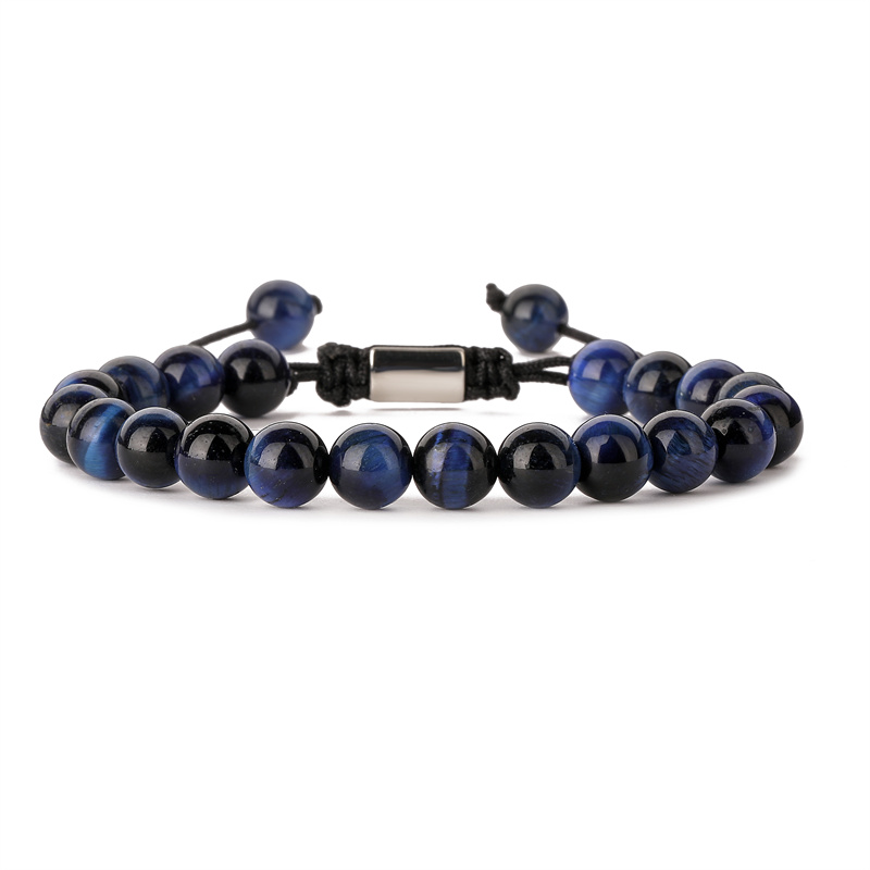 Ethnic Style Simple Style Round Natural Stone Beaded Unisex Bracelets display picture 5