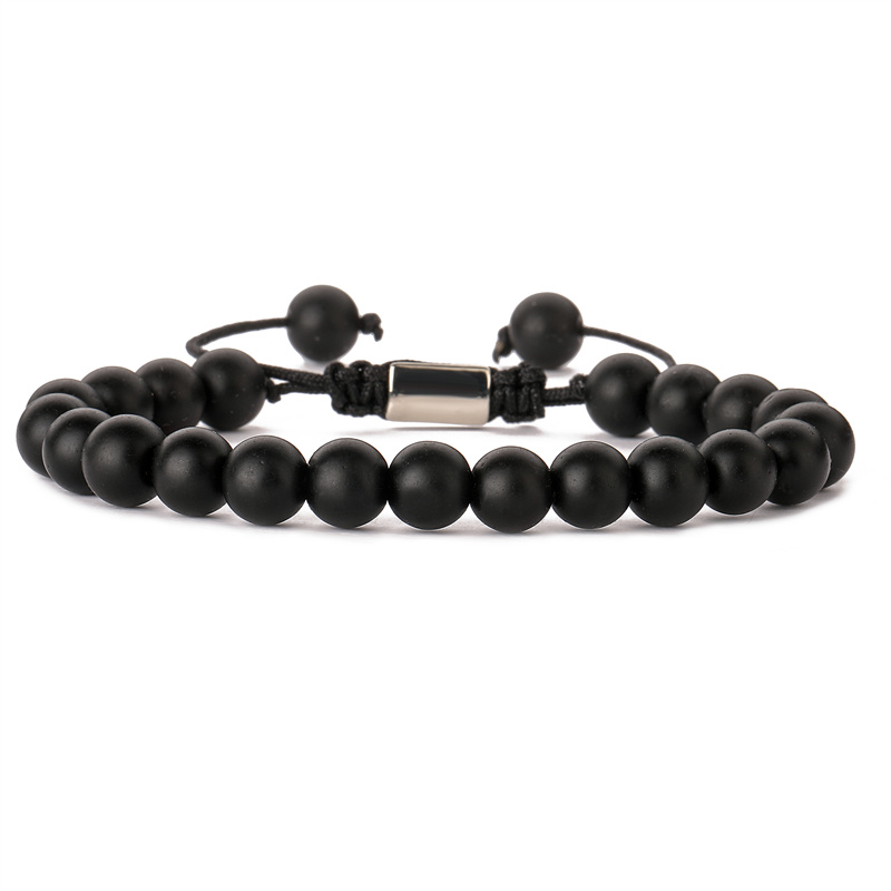 Ethnic Style Simple Style Round Natural Stone Beaded Unisex Bracelets display picture 7