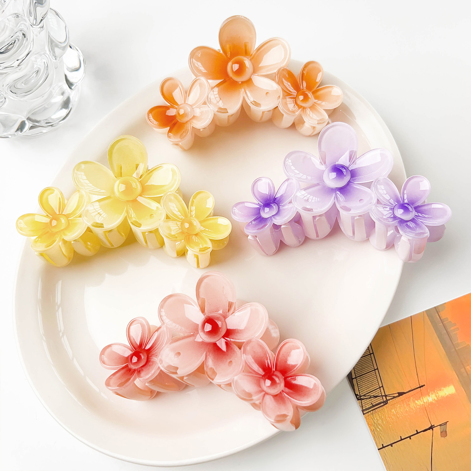 Women's Beach Sweet Flower Plastic Hair Clip display picture 4