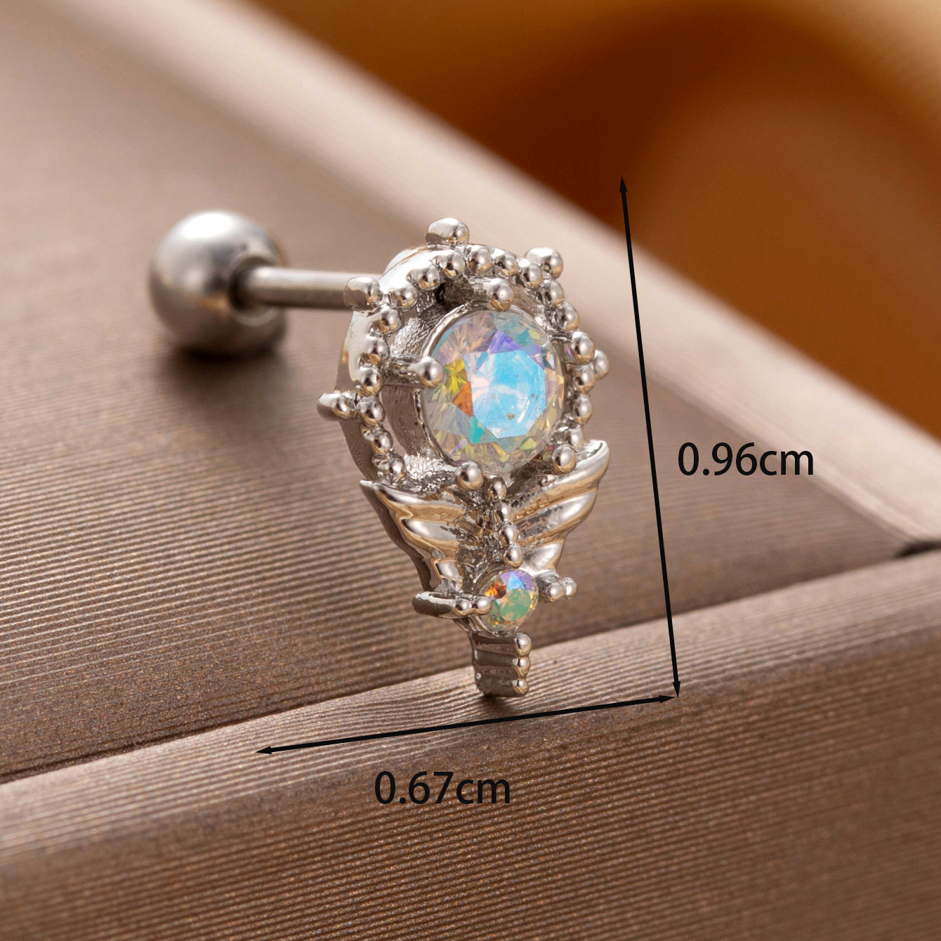 1 Piece IG Style French Style Simple Style Geometric Heart Shape Butterfly Hollow Out Inlay Copper Zircon Drop Earrings Ear Studs display picture 4