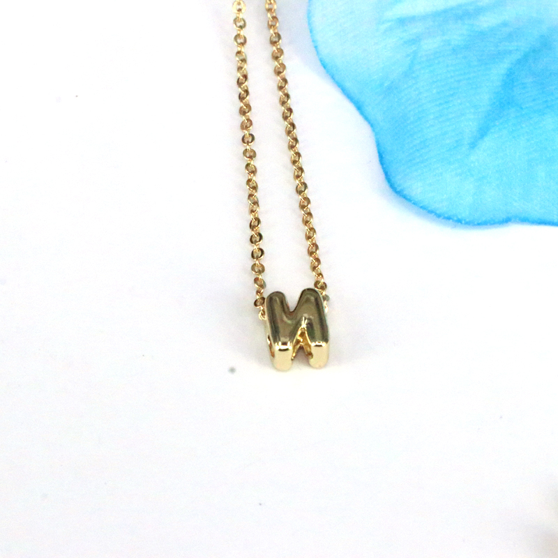 Copper 18K Gold Plated Simple Style Classic Style Plating Letter Pendant Necklace display picture 3