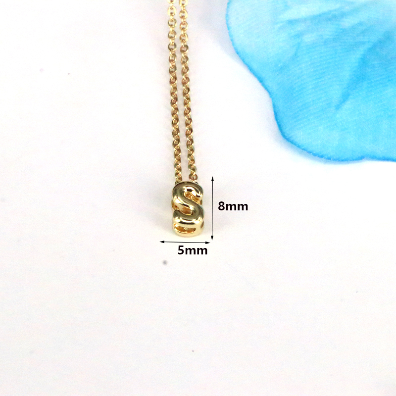 Copper 18K Gold Plated Simple Style Classic Style Plating Letter Pendant Necklace display picture 8