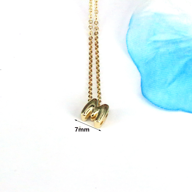 Copper 18K Gold Plated Simple Style Classic Style Plating Letter Pendant Necklace display picture 4