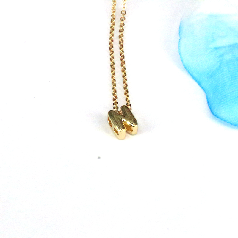 Cobre Chapados en oro de 18k Estilo Simple Estilo Clásico Enchapado Carta Collar Colgante display picture 6