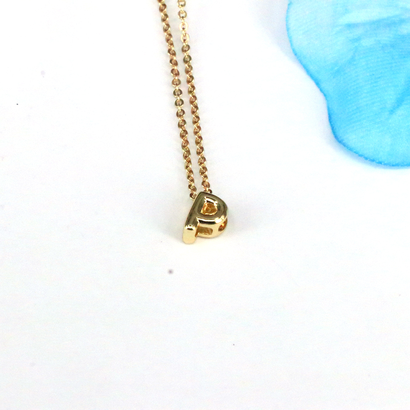 Copper 18K Gold Plated Simple Style Classic Style Plating Letter Pendant Necklace display picture 19