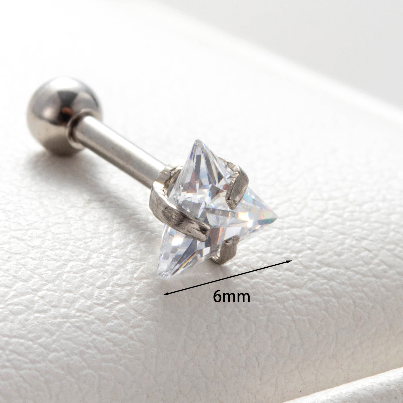 1 Piece Casual French Style Simple Style Triangle Inlay Copper Zircon Earrings Ear Studs display picture 3