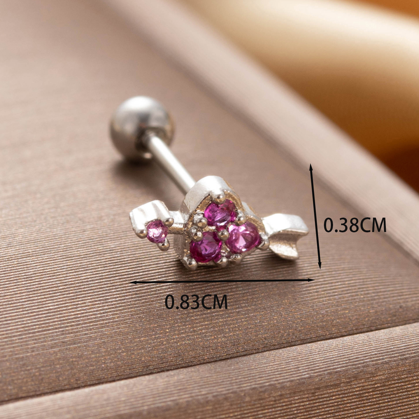 1 Piece Casual French Style Korean Style Geometric Heart Shape Inlay Copper Zircon Ear Studs display picture 4