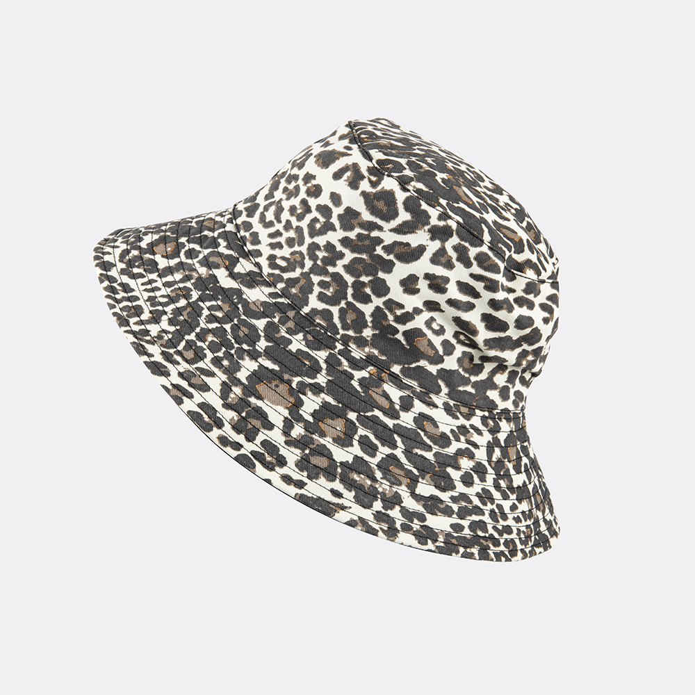Women's Casual Beach Leopard Flat Eaves Bucket Hat display picture 6