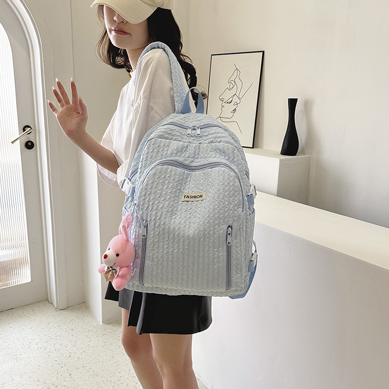 Large Waterproof 20 Inch Solid Color School Daily School Backpack display picture 1